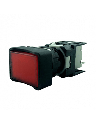 Boton 16mm iluminado plástico