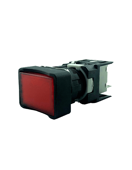 Boton 16mm iluminado plástico