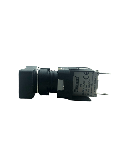 Boton 16mm iluminado plástico