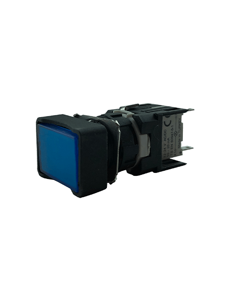 Boton 16mm iluminado plástico