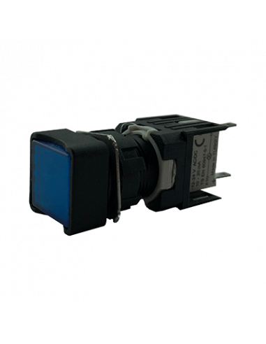 Boton 16mm iluminado plástico