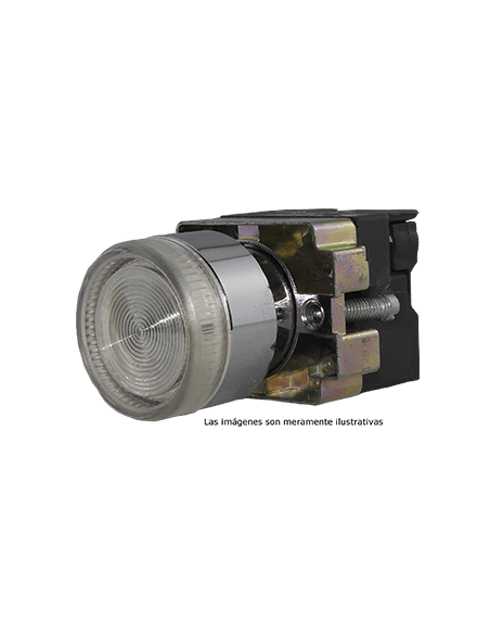 Boton 22 mm iluminado metal