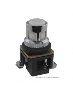 Boton 30mm iluminado metal