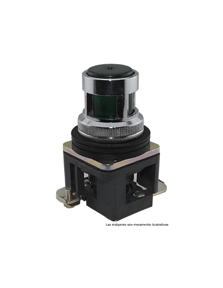 Boton 30mm iluminado metal