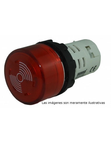 Lampara piloto con alarma 22mm