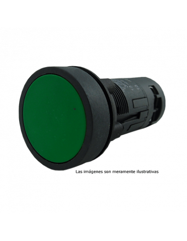 Boton 22mm no iluminado plástico