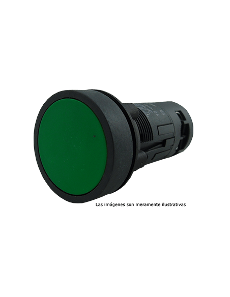 Boton 22mm no iluminado plástico