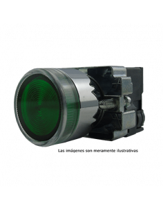 Boton 22 mm iluminado metal