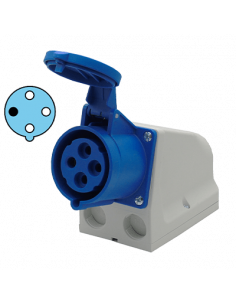 Receptaculo caja a 15°