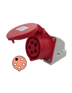 Receptaculo caja a 15°,16 Amps.