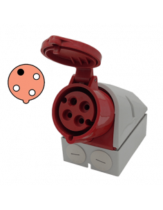 Receptaculo caja a 25°