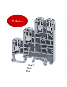 Clema terminal triple nivel