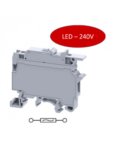 Clema Portafusible con LED