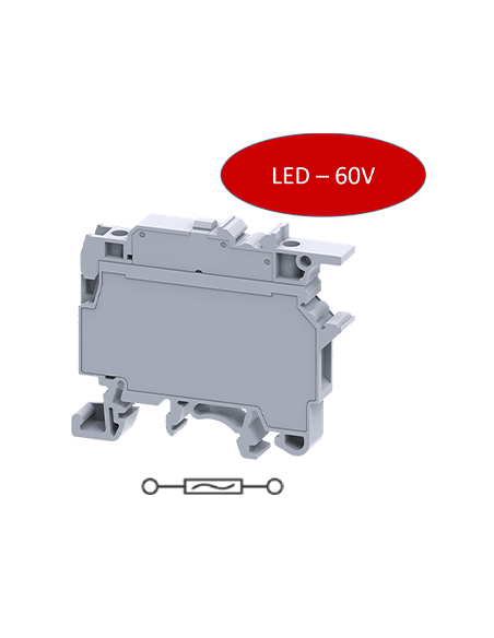 Clema Portafusible con LED