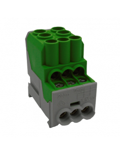 Bloque distribución,100A,verde