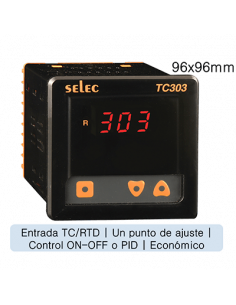 Controlador Temperatura96x96mm