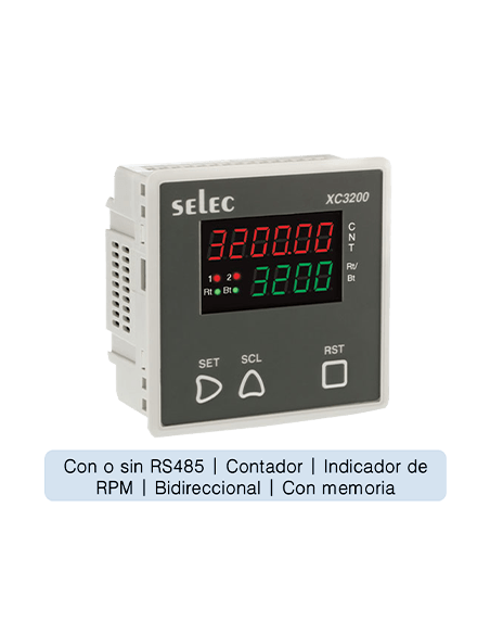 Contador 6 digitos, indicador RPM,96x96mm
