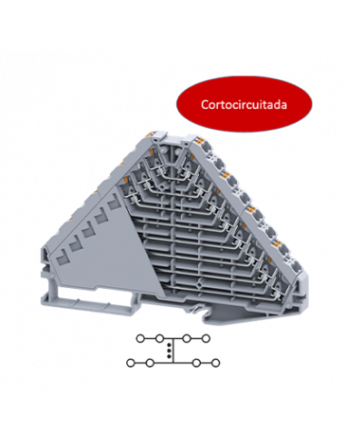 Clema 8A, 250V, Cortocircuitada