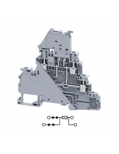 Clema 10A, 630V, 2 Niveles, Conex. Interna