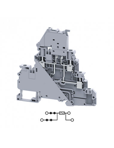 Clema 10A, 630V, 2 Niveles, Conex. Interna