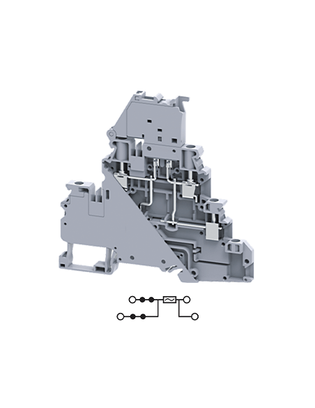 Clema 10A, 630V, 2 Niveles, Conex. Interna