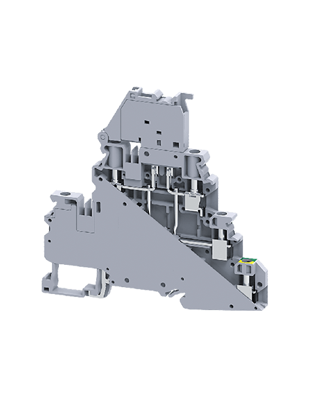 Clema 10A, 630V, 3 Niveles + Tierra
