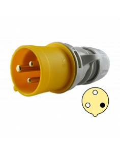 Clavija 16A, 2P+T, 4h, 100-130V