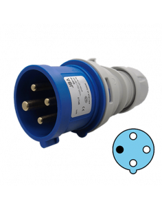 Clavija 16A, 3P+T, 9h, 220-250V
