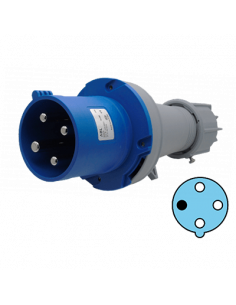 Clavija 63A, 3P+T, 9h, 220-250V