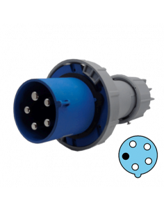 Clavija 125A, 3P+N+T, 9h, 220-250V