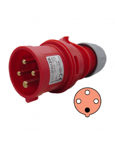 Clavija 16A, 3P+T, 6h, 380-415V