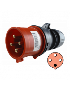 Clavija 32A, 3P+T, 6h,  380-415V