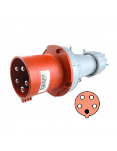 Clavija 63A, 3P+N+T, 6h, 380-415V
