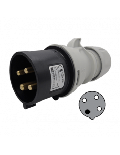 Clavija 32A, 3P+T, 7h, 480-500V