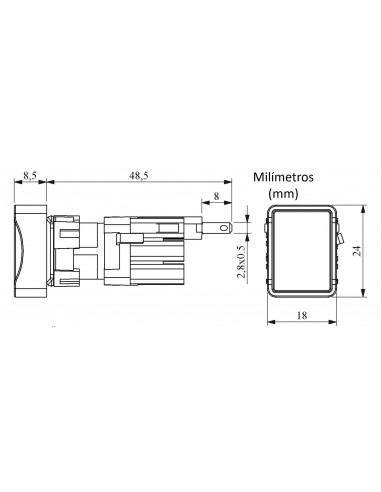 Boton 16mm no iluminado plástico