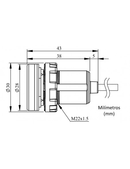Boton tactil capacitivo, 22mm