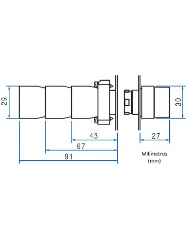 Selector 22mm no iluminado