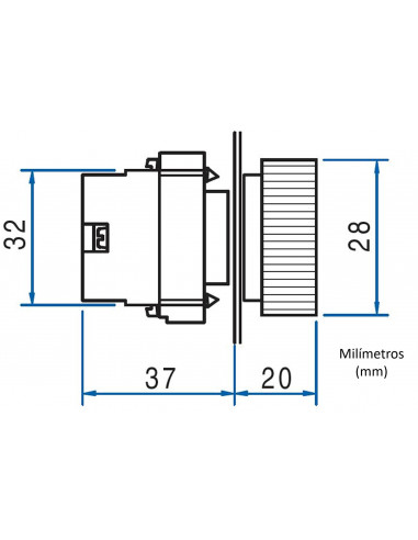 Lámpara piloto 22mm metal