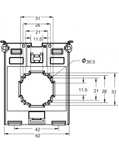 Transformador de Corriente 50/5A  2