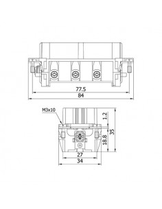 Inserto Hembra 12P o 6P+T 2