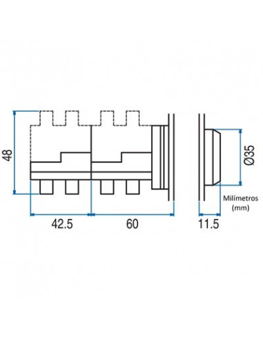 Boton 30mm no iluminado metal