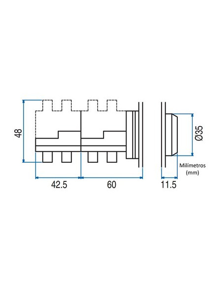 Boton 30mm no iluminado metal