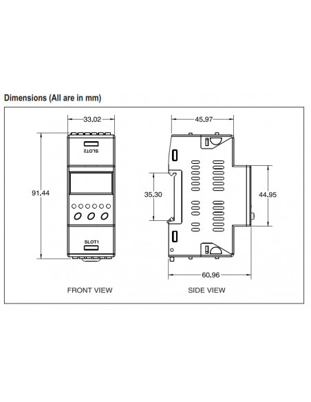 Base para PLC Serie MiBRX 2M