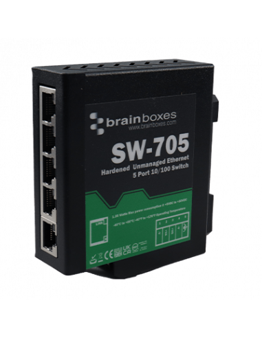 Ethernet Switch No Gestionado para Riel DIN
