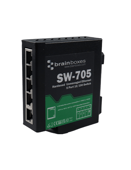 Ethernet Switch No Gestionado para Riel DIN