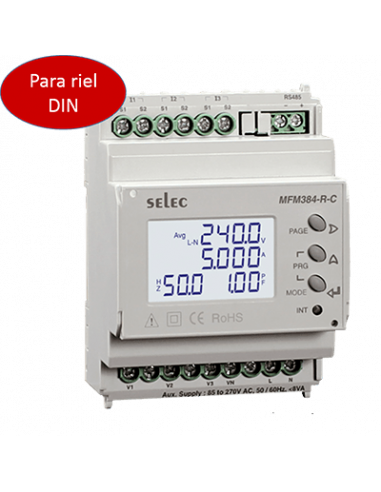 Medidor Multifunción para Riel DIN