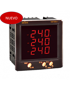 Medidor VAF, 3F, LED