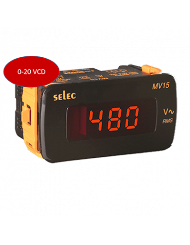 Voltímetro 0-20VCD, 110VCA