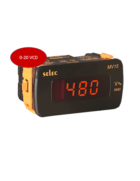 Voltímetro 0-20VCD, 110VCA