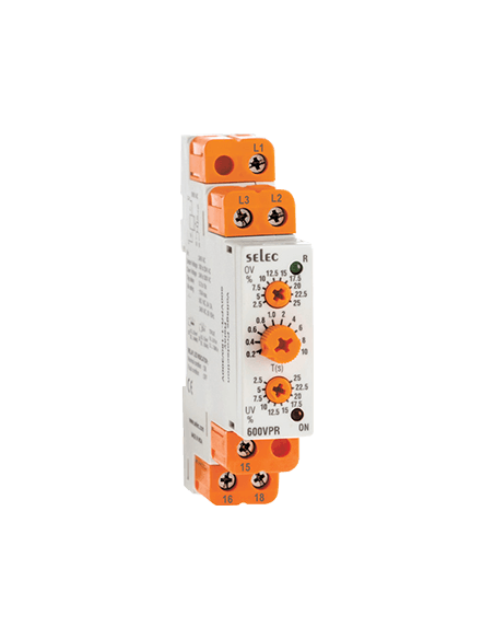 Relevador protector de voltaje analógico, 90x17.5